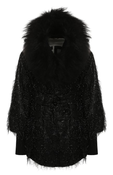 Женская куртка с меховой отделкой GIORGIO ARMANI черного цвета по цене 346000 руб., арт. 9WH0C030/T01EH | Фото 1