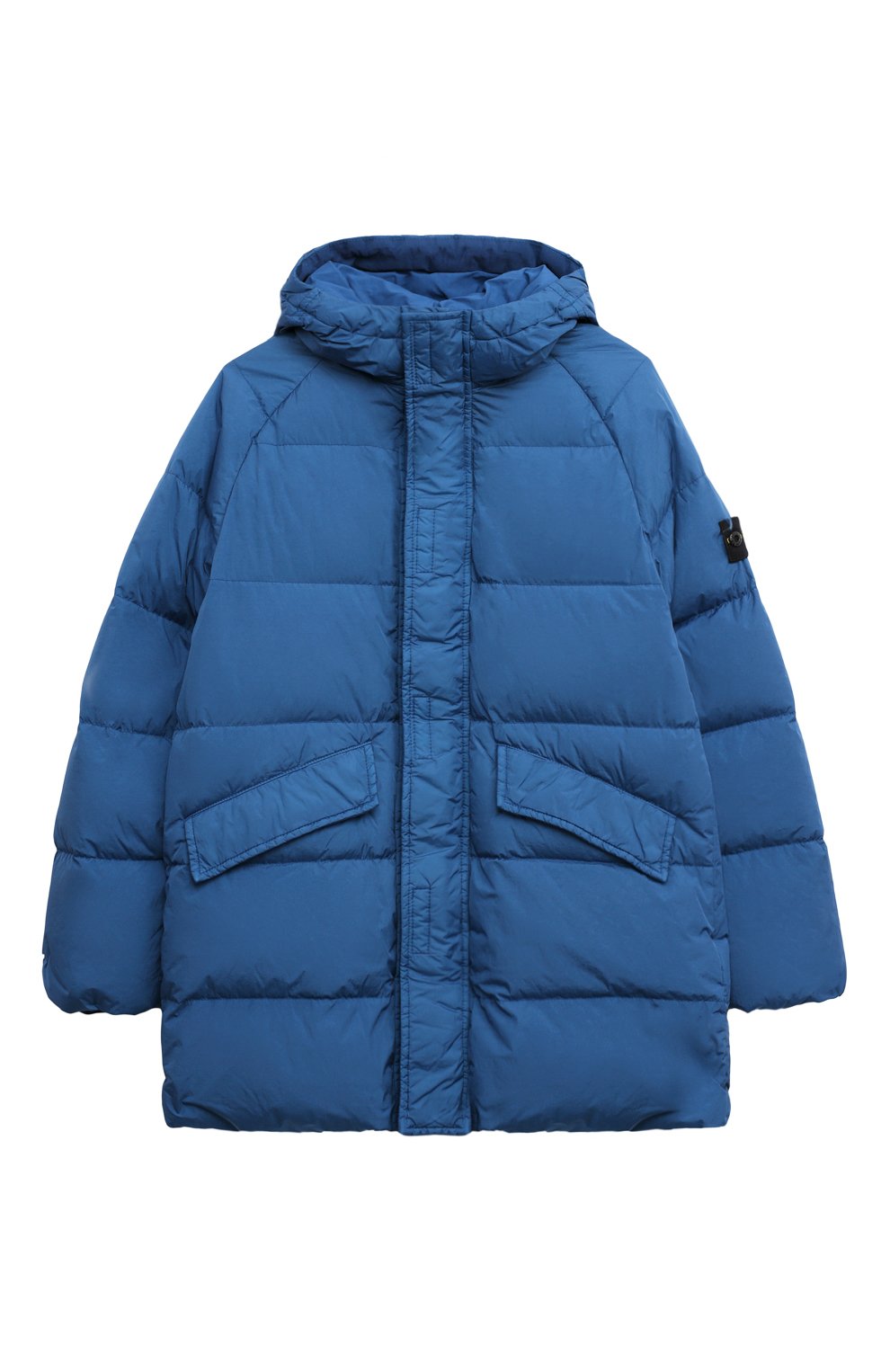 Пуховая куртка STONE ISLAND детского синего цвета — купить в интернет ...