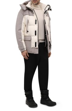 Мужские сапоги summus MONCLER черного цвета, арт. G2-09A-4H600-00-02SYD | Фото 2 (Материал внешний: Экокожа, Текстиль; Каблук высота: Высокий; Высота голенища: Высокие; Материал внутренний: Натуральная кожа, Текстиль; Подошва: Плоская; Мужское Кросс-КТ: Сапоги-обувь, Дутики)