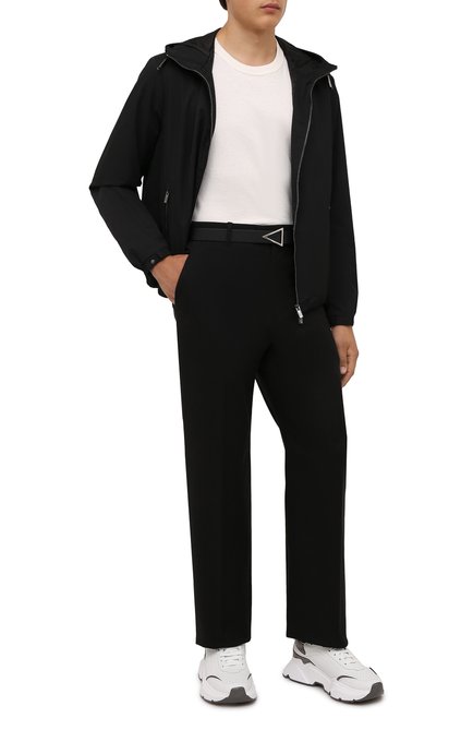 Мужская куртка EMPORIO ARMANI черного цвета, арт. 8N1BQ0/1NZQZ | Фото 2 (Материал подклада: Синтетический материал; Материал внешний: Синтетический материал; Рукава: Длинные; Длина (верхняя одежда): Короткие; Кросс-КТ: Куртка, Ветровка; Стили: Спорт-шик)