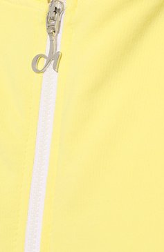 Женская ветровка DEHA желтого цвета, арт. B84841 | Фото 5 (Рукава: Длинные; Материал внешний: Синтетический материал, Хлопок; Материал сплава: Проставлено; Стили: Спорт-шик; Драгоценные камни: Проставлено; Длина (верхняя одежда): Короткие; Кросс-КТ: Ветровка)
