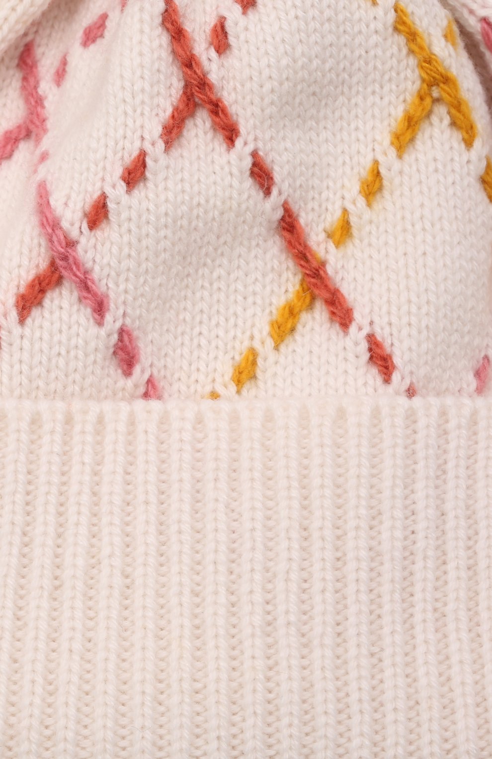 Детского кашемировая шапка LORO PIANA бежевого цвета, арт. FAL7508 | Фото 3 (Материал: Текстиль, Кашемир, Шерсть; Материал сплава: Проставлено; Нос: Не проставлено)