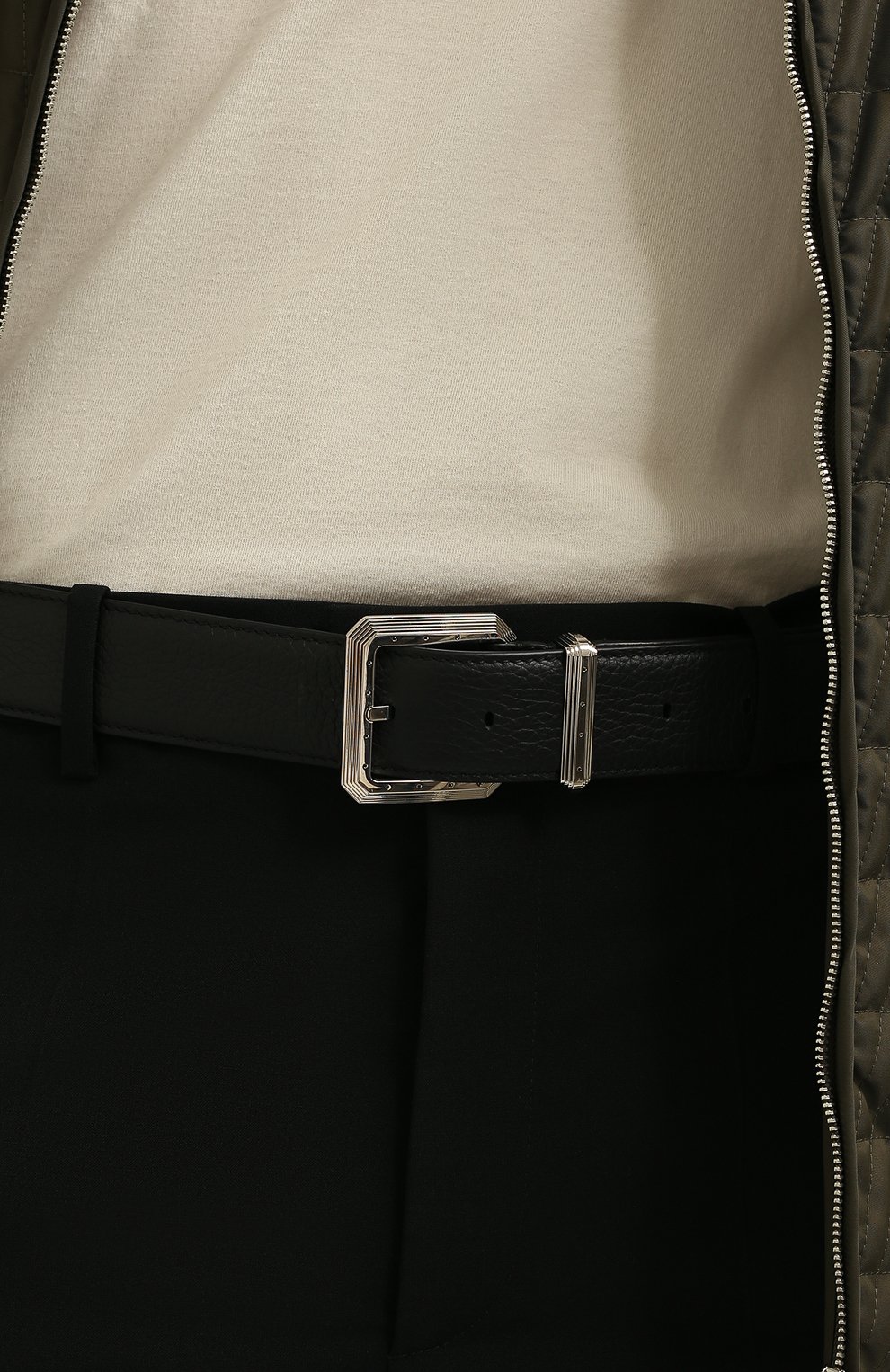 Мужской кожаный ремень STEFANO RICCI черного цвета, арт. N381VD/A566P/120-140 | Фото 2 (Случай: Повседневный; Материал: Натуральная кожа)