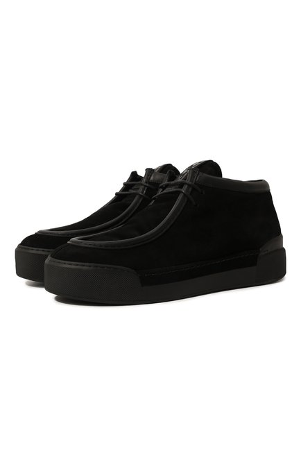 Мужские замшевые ботинки VIC MATIE черного цвета по цене 31100 руб., арт. 1Y5507UBV02C7FB001 | Фото 1