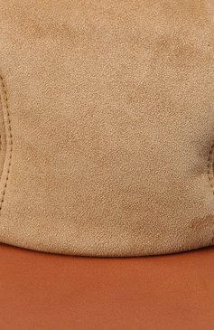 Женская шапка-ушанка с отделкой из овчины CHLOÉ бежевого цвета, арт. CHC21WD016SSS | Фото 4 (Материал: Натуральная кожа)
