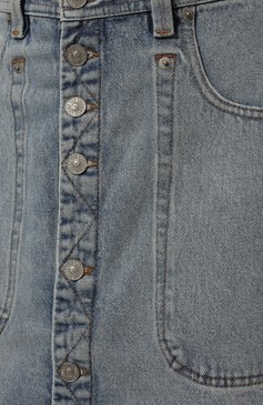 Женская джинсовая юбка DIESEL синего цвета, арт. A04923/09C14 | Фото 5 (Кросс-КТ: Деним; Стили: Гранж; Женское Кросс-КТ: Юбка-одежда; Материал сплава: Проставлено; Материал внешний: Хлопок, Деним; Длина Ж (юбки, платья, шорты): Миди; Драгоценные камни: Проставлено)