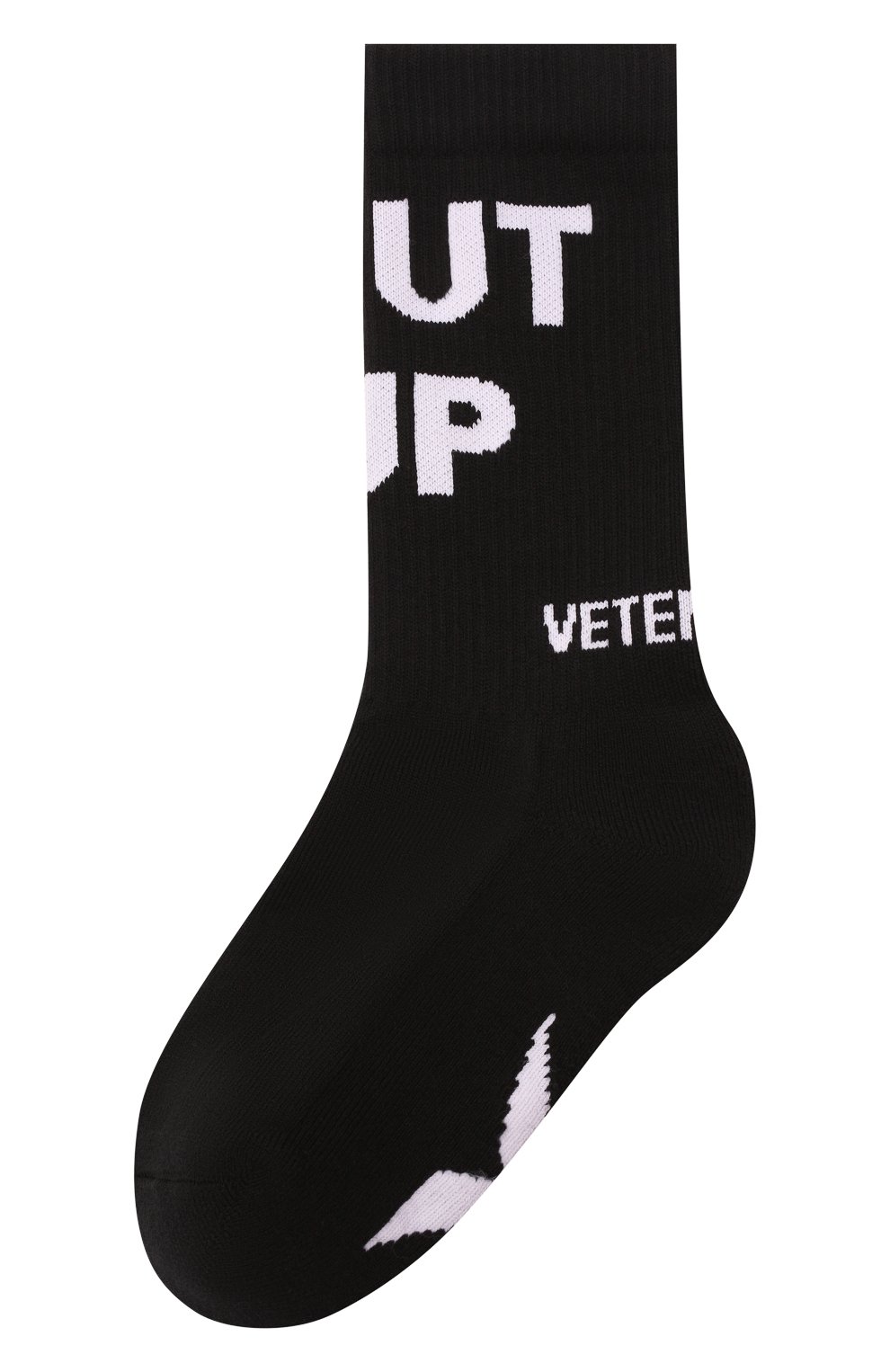 Мужские хлопковые носки VETEMENTS черного цвета, арт. UE52S0400B 3006/M | Фото 1 (Кросс-КТ: бельё; Материал внешний: Хлопок)