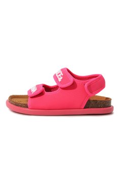 Детские сандалии DOLCE & GABBANA розового цвета, арт. DA5128/AQ687/24-28 | Фото 2 (Материал внешний: Текстиль; Материал внутренний: Текстиль)