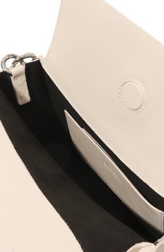 Женская сумка doris YUZEFI белого цвета, арт. YUZC-HB-D0-11 | Фото 5 (Сумки-технические: Сумки top-handle; Материал: Натуральная кожа; Материал сплава: Проставлено; Драгоценные камни: Проставлено; Размер: small)