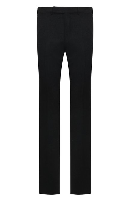Мужские шерстяные брюки ERMENEGILDO ZEGNA темно-серого цвета, арт. S30F01/75TB12 | Фото 1 (Материал внешний: Шерсть; Длина (брюки, джинсы): Стандартные; Драгоценные камни: Проставлено; Материал сплава: Проставлено)