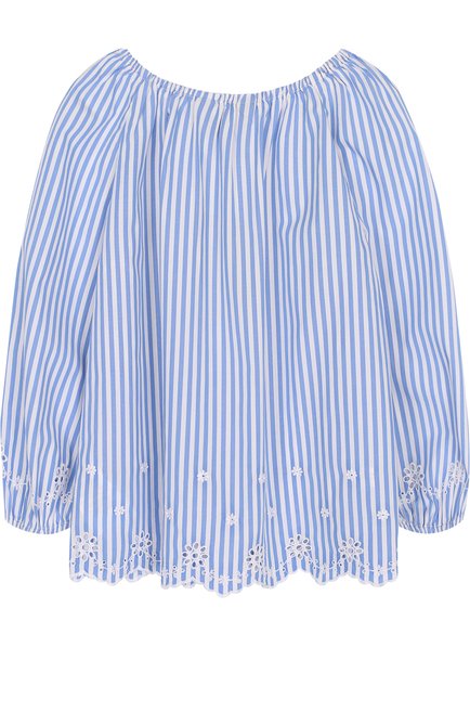 Детское хлопковая блуза свободного кроя с вышивкой и фестонами POLO RALPH LAUREN голубого цвета, арт. 313688391 | Фото 2 (Материал внешний: Хлопок; Статус проверки: Проверено, Проверена категория; Рукава: Длинные; Случай: Повседневный; Ростовка одежда: 10 - 11 лет | 140 - 146см, 12 лет | 152 см, 13 - 15 лет | 158 см, 8 лет | 128 см, 7 лет | 122 см, 9 лет | 134 см)