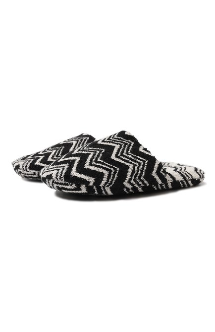 Женского текстильные домашние туфли keith MISSONIHOME черно-белого цвета по цене 23250 руб., арт. 1K30G00029/601 | Фото 1