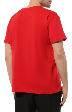 Мужская хлопковая футболка HINNOMINATE красного цвета, арт. HUS3/HNM207 | Фото 4 (Рукава: Короткие; Длина (для топов): Стандартные; Принт: С принтом; Материал сплава: Проставлено; Материал внешний: Хлопок; Стили: Спорт-шик; Драгоценные камни: Проставлено)