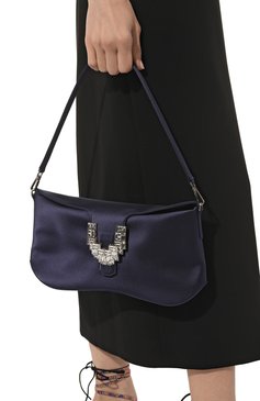 Женский сумка becky RODO темно-синего цвета, арт. B8676/601 | Фото 2 (Женское Кросс-КТ: Вечерняя сумка; Размер: medium; Материал: Текстиль)