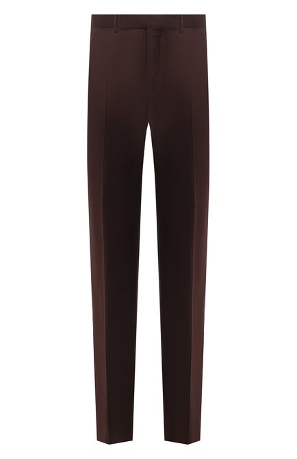 Мужские шерстяные брюки ERMENEGILDO ZEGNA коричневого цвета по цене 75650 руб., арт. 228F07/75SB12 | Фото 1