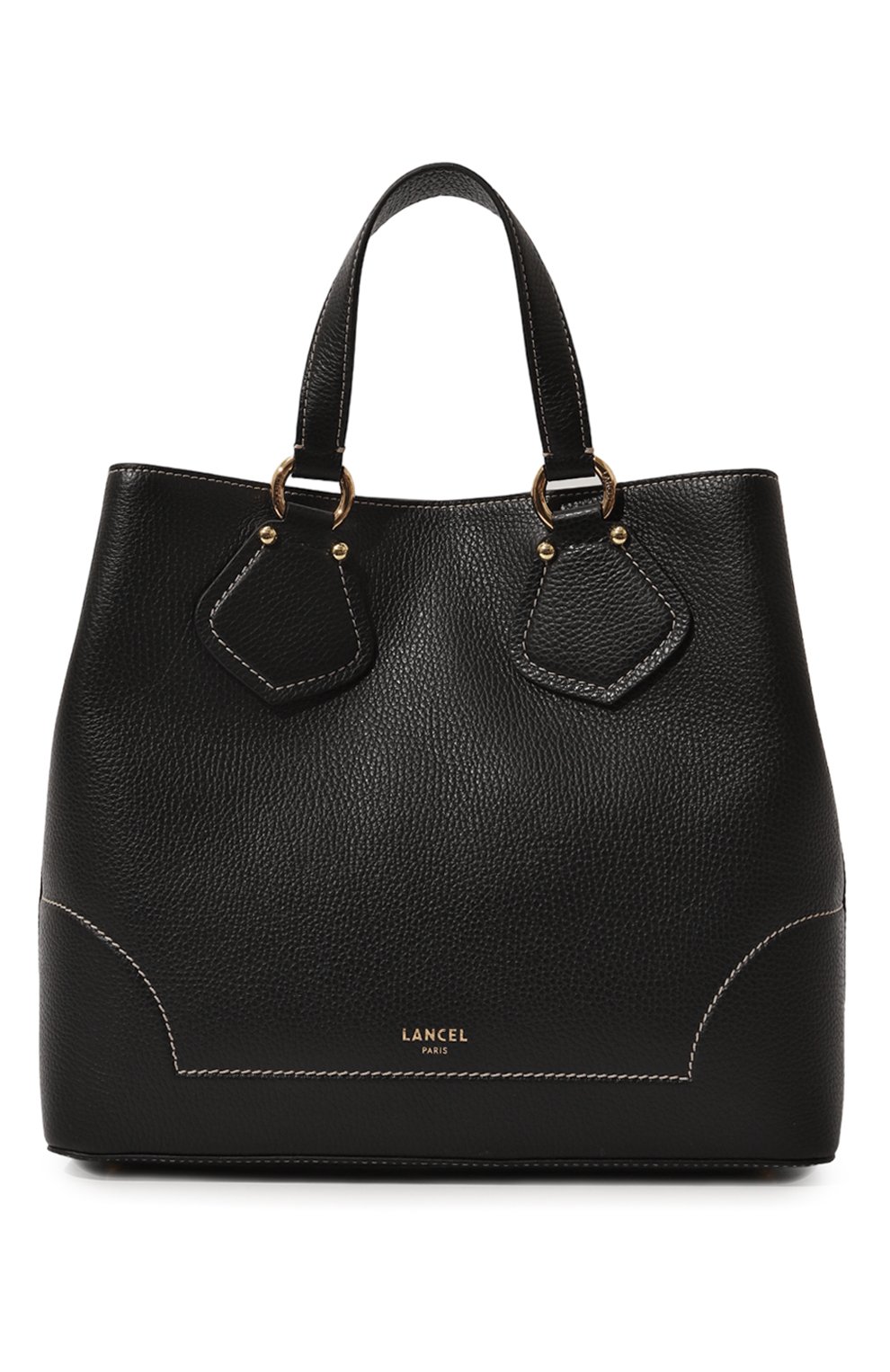 Женская сумка neo izy medium LANCEL черного цвета, арт. A12134 | Фото 1 (Сумки-технические:  Сумки top-handle; Размер: medium; Материал: Натуральная кожа)