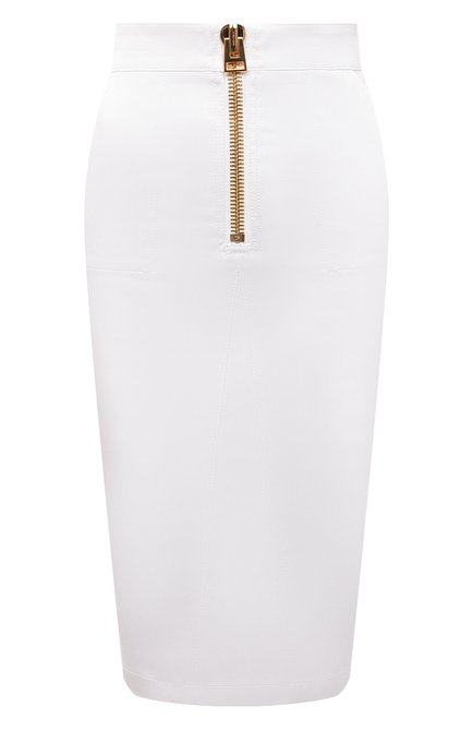 Женская юбка из хлопка и вискозы TOM FORD белого цвета по цене 170500 руб., арт. GCD065-DEX148 | Фото 1