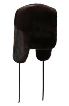 Мужская норковая шапка-ушанка FURLAND коричневого цвета, арт. 0012200110034300146 | Фото 2 (Материал: Натуральный мех)
