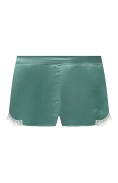 Женские шелковые шорты AUBADE зеленого цвета, арт. QS61 | Фото 1 (Материал внешний: Шелк; Материал сплава: Проставлено; Нос: Не проставлено)