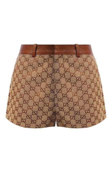 Мужского хлопковые шорты GUCCI коричневого цвета, арт. 681419 Z8AWH | Фото 1