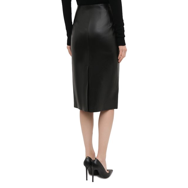 фото Кожаная юбка alexander mcqueen