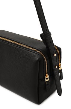 Женская сумка trousse ELLEME черного цвета, арт. TR0USSE SH0ULDER/PEBBLED LEATHER | Фото 3 (Сумки-технические: Сумки top-handle; Размер: medium; Материал: Натуральная кожа)