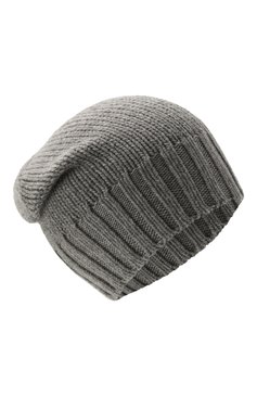 Мужская кашемировая шапка INVERNI серого цвета, арт. 4226 CM | Фото 1 (Материал: Текстиль, Кашемир, Шерсть; Кросс-КТ: Трикотаж)