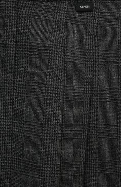 Детская юбка ASPESI темно-серого цвета, арт. F23008GNW3059/10-12 | Фото 3 (Материал внешний: Шерсть, Синтетический материал; Случай: Повседневный; Материал сплава: Проставлено; Нос: Не проставлено; Материал подклада: Синтетический материал)