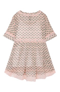 Детское платье из вискозы ERMANNO SCERVINO розового цвета, арт. ESFAB023 GAS03 WS005/XXS-S | Фото 2 (Рукава: Короткие; Случай: Повседневный; Региональные ограничения белый список (Axapta Mercury): RU; Материал внешний: Вискоза; Девочки Кросс-КТ: Платье-одежда; Материал подклада: Хлопок; Ростовка одежда: 10 - 11 лет | 140 - 146см, 8 лет | 128 см, 6 лет | 116 см)