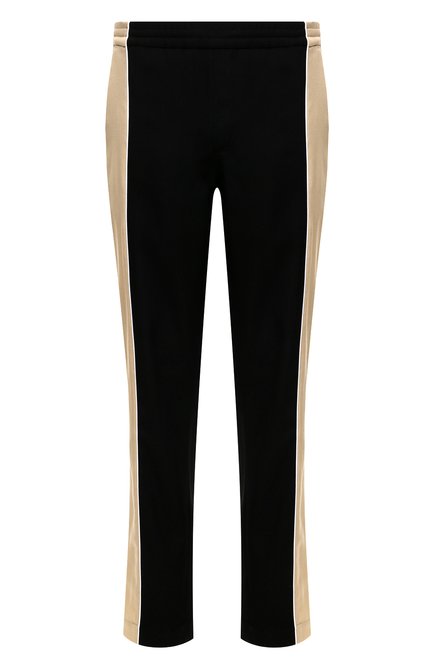 Мужские шерстяные брюки BURBERRY черного цвета, арт. 8048073 | Фото 1 (Длина (брюки, джинсы): Стандартные; Материал внешний: Шерсть; Случай: Повседневный; Стили: Кэжуэл)