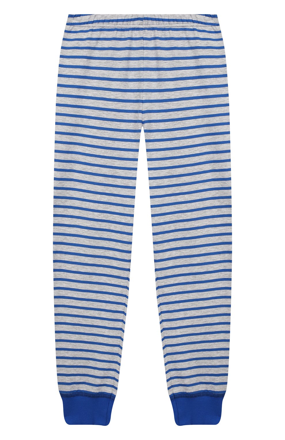 Женская хлопковая пижама SANETTA синего цвета, арт. 232449 0519 | Фото 5 (Рукава: Длинные; Материал внешний: Хлопок)