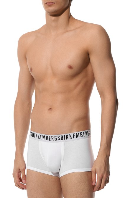Мужские комплект из двух боксеров DIRK BIKKEMBERGS белого цвета, арт. BKK1UTR02BI | Фото 2 (Нос: Не проставлено; Материал внешний: Хлопок; Материал сплава: Проставлено)