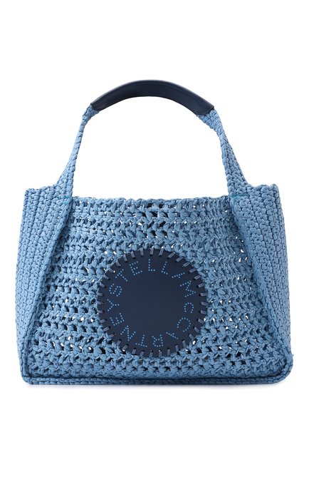 Женский сумка-тоут stella logo small STELLA MCCARTNEY голубого цвета по цене 112000 руб., арт. 513860/W70018 | Фото 1