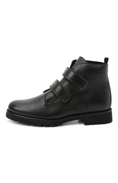 Детские кожаные ботинки BEBERLIS черного цвет�а, арт. 21550/39-40 | Фото 2 (Материал утеплителя: Натуральный мех)