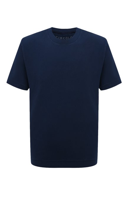 Мужская хлопковая футболка CIRCOLO 1901 темно-синего цвета, арт. CN4034 | Фото 1 (Длина (для топов): Стандартные; Рукава: Короткие; Драгоценные камни: Проставлено; Материал сплава: Проставлено; Материал внешний: Хлопок)