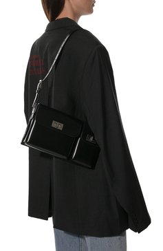 Женская сумка billy BY FAR черного цвета, арт. 20SSBLYSBLWMED | Фото 2 (Сумки-технические: Сумки через плечо; Размер: medium; Материал: Натуральная кожа)