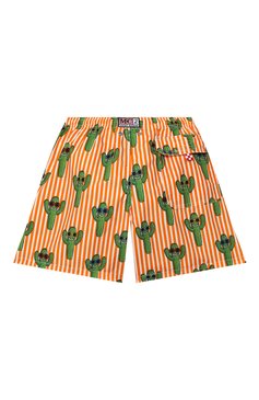Детские плавки-шорты MC2 SAINT BARTH оранжевого цвета, арт. STBK JEAN/JEA0001 | Фото 2 (Кросс-КТ: Пляж; Материал внешний: Синтетический материал)
