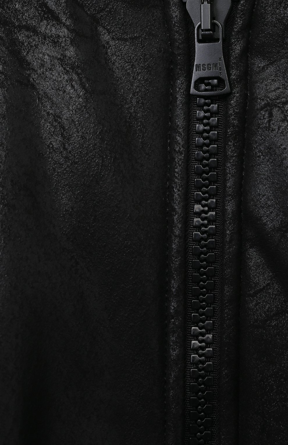 Детского куртка MSGM KIDS черного цвета, арт. F3MSJBB0130 | Фото 3 (Рукава: Длинные; Кросс-КТ: бомбер; Материал внешний: Синтетический материал; Материал сплава: Проставлено; Материал подклада: Синтетический мате риал; Драгоценные камни: Проставлено)