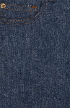Детские джинсы VERSACE синего цвета, арт. YD000131/A230581/6A | Фото 3 (Материал внешний: Хлопок; Статус проверки: Проверена категория)