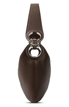 Женская сумка amira BY FAR темно-коричневого цвета, арт. 23PFAMASBERSGCLAR/NS | Фото 4 (Сумки-технические: Сумки top-handle; Материал: Натуральная кожа; Материал сплава: Проставлено; Драгоценные камни: Проставлено; Размер: large)
