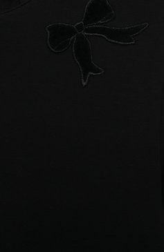 Детское хлопковое платье EMPORIO ARMANI черного цвета, арт. 6R3A6B/1JHSZ | Фото 3 (Рукава: Длинные; Случай: Повседневный; Материал сплава: Проставлено; Материал внешний: Хлопок; Драгоценные камни: Проставлено)