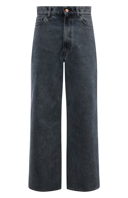 Женские джинсы 3X1 темно-синего цвета, арт. 31-W14D42-DR0138 | Фото 1 (Длина (брюки, джинсы): Стандартные; Драгоценные камни: Проставлено; Материал сплава: Проставлено; Материал внешний: Хлопок)