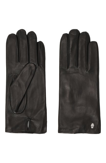 Женские кожаные перчатки ROECKL черного цвета, арт. 11011-304 | Фото 2 (Нос: Не проставлено; Материал: Натур альная кожа; Материал сплава: Проставлено)