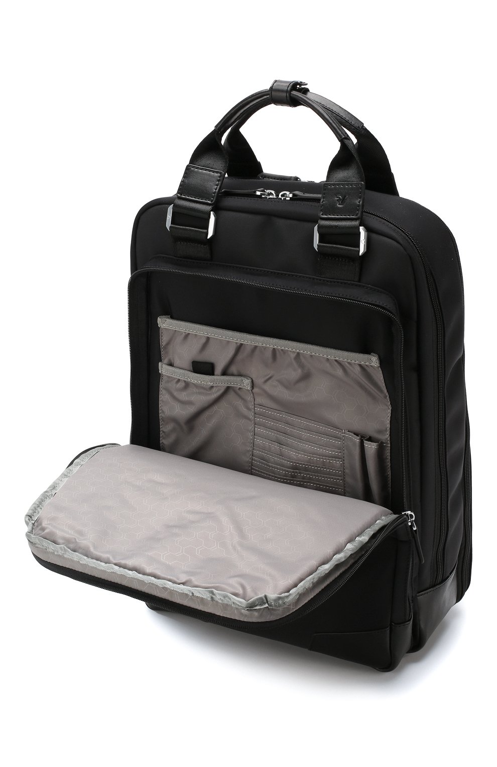 Женский дорожный рюкзак e-lite  RONCATO черного цвета, арт. 41521401 | Фото 3 (Материал: Текстиль; Размер: large)