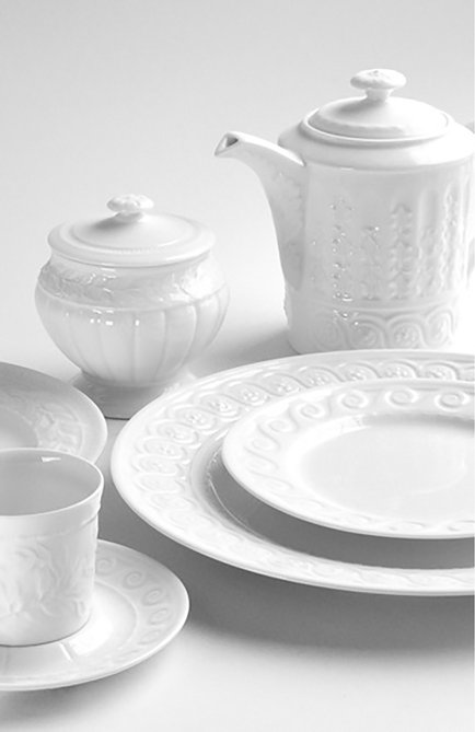 Тарелка для пасты louvre BERNARDAUD белого цвета, арт. 0542/3402 | Фото 2 (Интерьер_коллекция: Louvre White; Ограничения доставки: fragile-2)