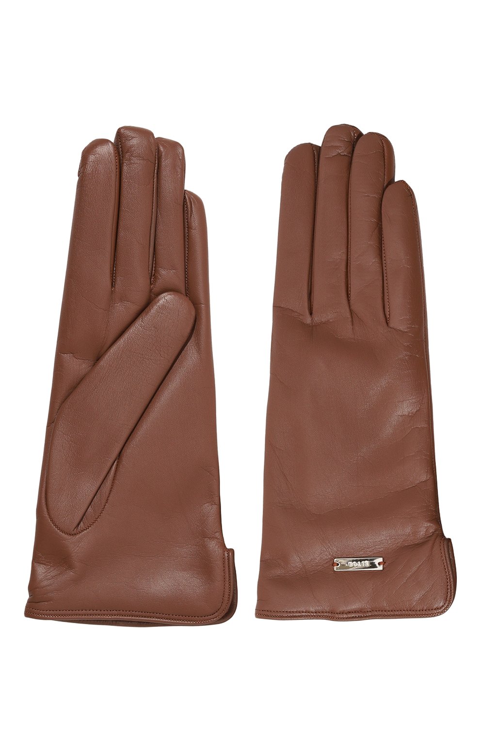 Женские кожаные перчатки KITON коричневого цвета, арт. D56906XC5016 | Фото 2 (Материал: Натуральная кожа; Материал сплава: Проставлено; Нос: Не проставлено)