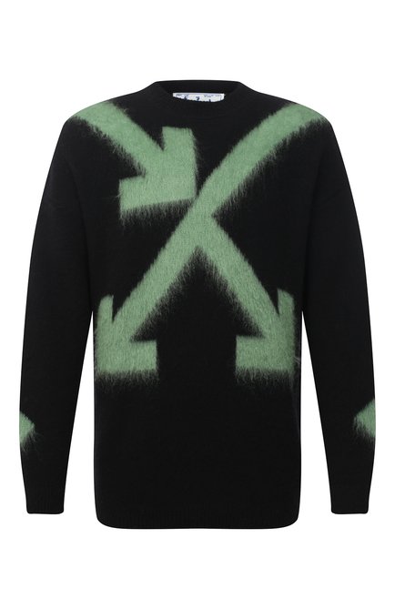 Мужской шерстяной свитер OFF-WHITE черного цвета по цене 113500 руб., арт. 0MHA036R21KNI002 | Фото 1