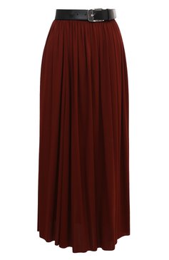 Женская юбка PROENZA SCHOULER бордового цвета, арт. R2035032-JY069 | Фото 1 (Материал внешний: Синтетический материал, Хлопок; Женское Кросс-КТ: Юбка-одежда; Длина Ж (юбки, платья, шорты): Макси)