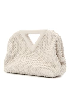 Женская сумка point small BOTTEGA VENETA молочного цвета, арт. 661986/V0TB1 | Фото 4 (Сумки-технические: Сумки через плечо, Сумки top-handle; Материал: Натуральная кожа; Региональные ограничения белый список (Axapta Mercury): RU; Ремень/цепочка: На ремешке; Размер: small)