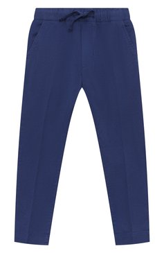 Детские хлопковые брюки PAOLO PECORA MILANO синего цвета, арт. PP3304/6-12 | Фото 1 (Региональные ограничения белый список (Axapta Mercury): Не проставлено; Материал сплава: Проставлено; Нос: Не проставлено; Материал внешний: Хлопок)